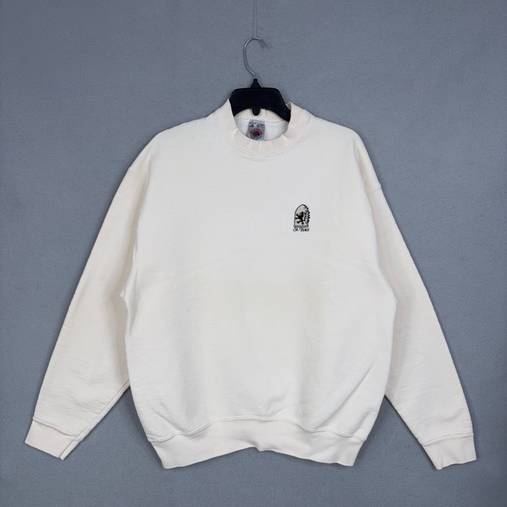 Vintage Sweatshirt Men XL St Ives Golf Embroidered Logo 90s Fruit of the Loom